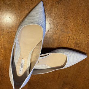 MM La Fleur Rowan Flat sea salt embossed croc  sz 9 or 40